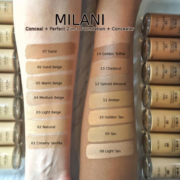 Jual Milani Conceal Perfect 2 in 1 Foundation Concealer